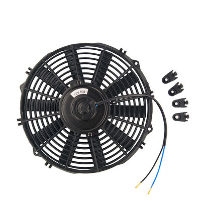 Universal 12 Inch Straight Blade Cooling Fan for Mazda Vehicles' Radiator in Black Plastic